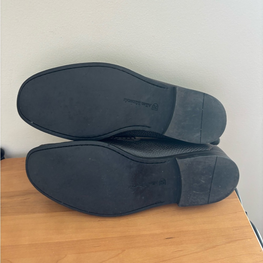 Allen Edmonds Black Leather Bit Loafers with Silver Hardware Sz 8.5 - Picture 6 of 6